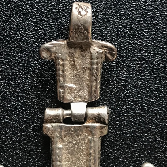 Studded Ethiopian Silver Cross Pendant - Picture 6 of 7